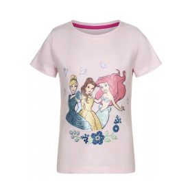  Disney Princess, Disney Hercegnők gyerek rövid póló, felső  +Glitter print!