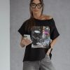 LOU TIGER Oversize póló, fekete